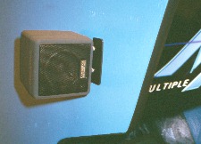 left speaker mounted on the side